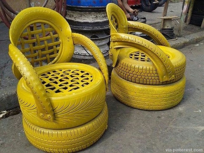 Muebles Bricolaje de Neumáticos Reciclados que puedes Hacer Tú Misma