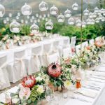 Centros de mesa para boda sencillos Alargados