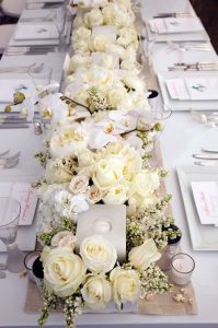 Centros de mesa para boda sencillos Alargados