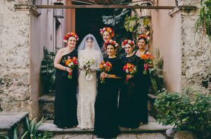 Vestidos de damas para una boda mexicana