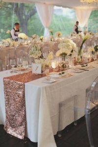 centros de mesa para boda rosa gold