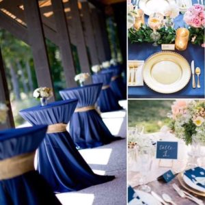 centros de mesa para bodas azul rey
