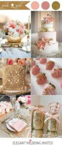 Pasteles de boda rose gold