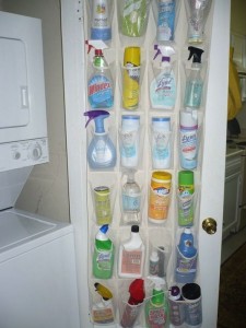 how to organize cleaning products