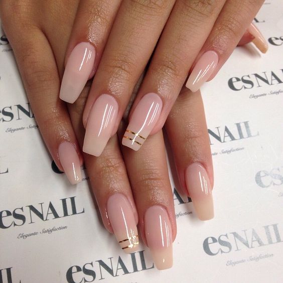 Classy Natural Coffin Nails