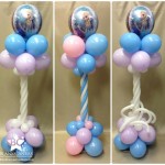 Decoracion con globos fiesta cumpleaños ed Frozen