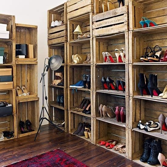 como organizar zapatos de mujer