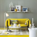 decoracion de salas gris y amarillo
