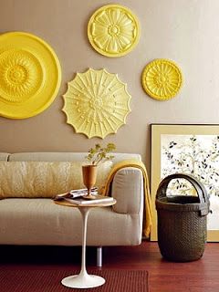 decoration gray and yellow
