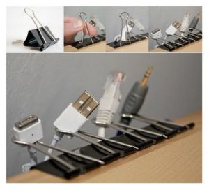 Ideas para Organizar cables utilizando un Clip