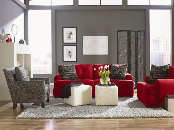30 Ideas para decorar tu sala de estar con sofás rojos