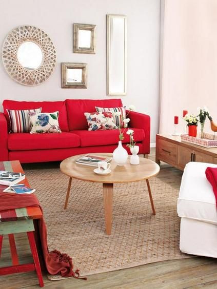 Ideas para decorar el interior de tu casa con color rojo