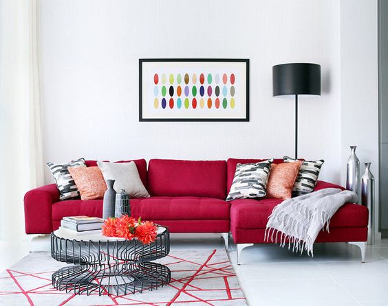 Ideas para decorar el interior de tu casa con color rojo