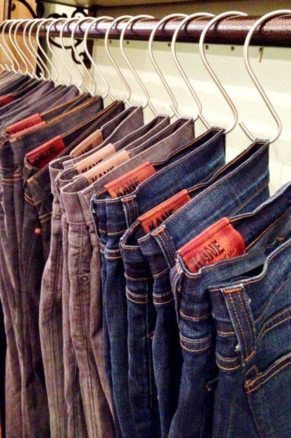 Ideas para organizar los jeans