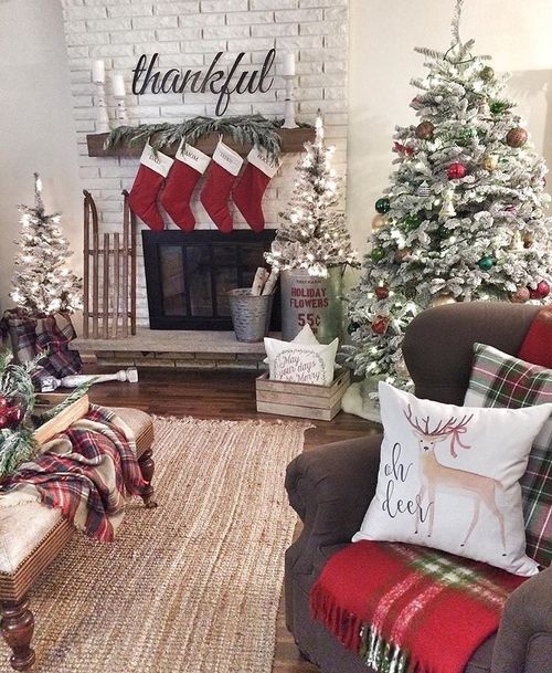 Como decorar salas navideñas con estilo rústico