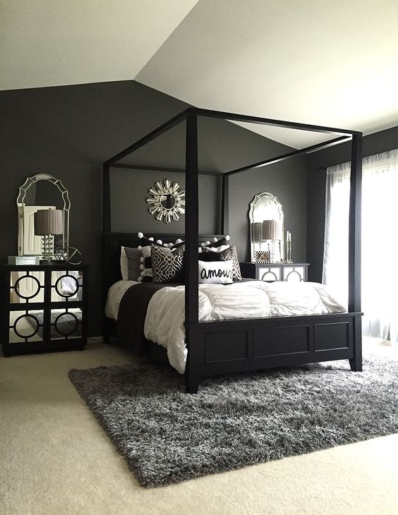 habitaciones-decoradas-color-negro (22) | Como Organizar la Casa
