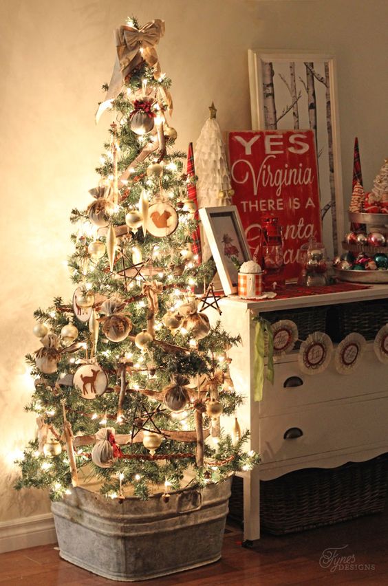 Ideas para una decoración navideña rústica