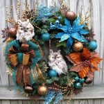 Ideas de decoracion para navidad en verde azulado con cobre (15)
