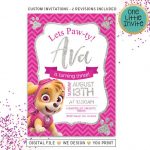 Invitaciones para fiesta de paw patrol para niña2