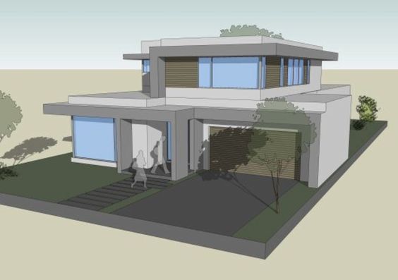 planos para fachadas de casas modernas