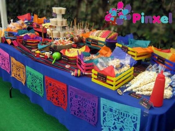 Mesa de dulces mexicanos para xv años