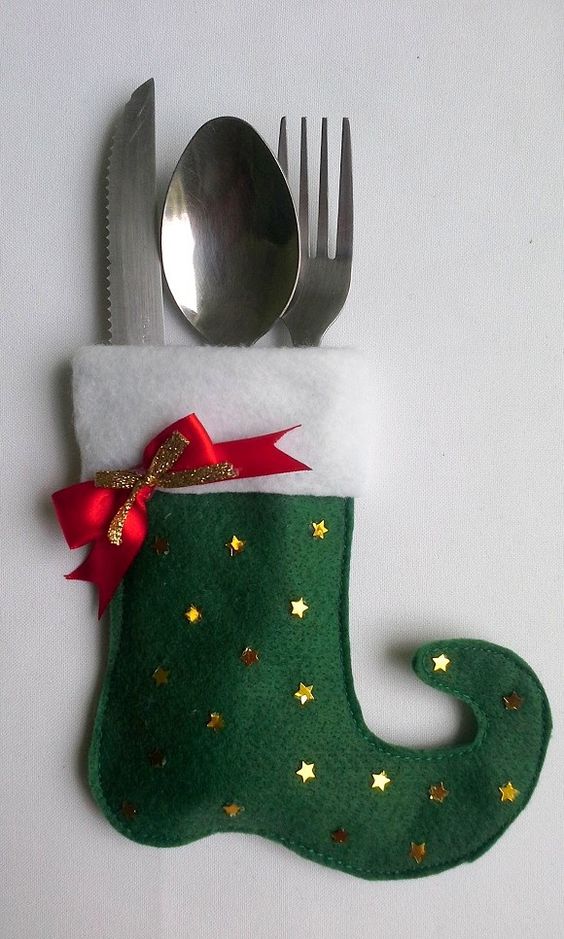 Christmas cutlery holder