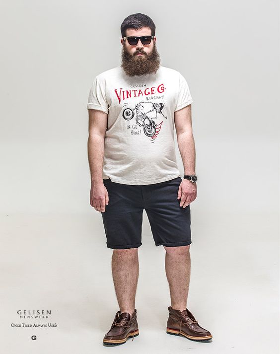 Estilo hipster para hombres plus size