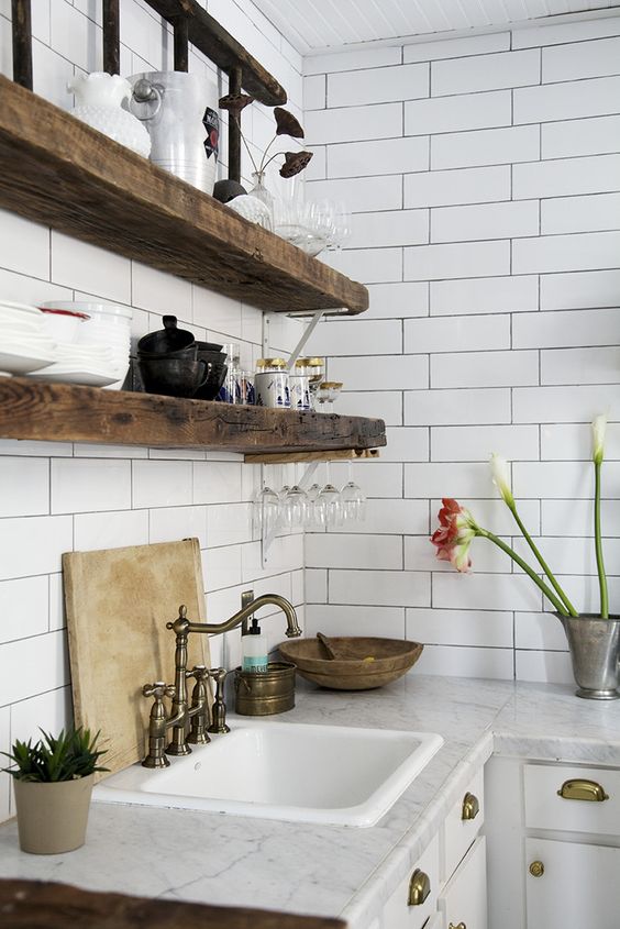ideas para instalar azulejo blanco en la cocina