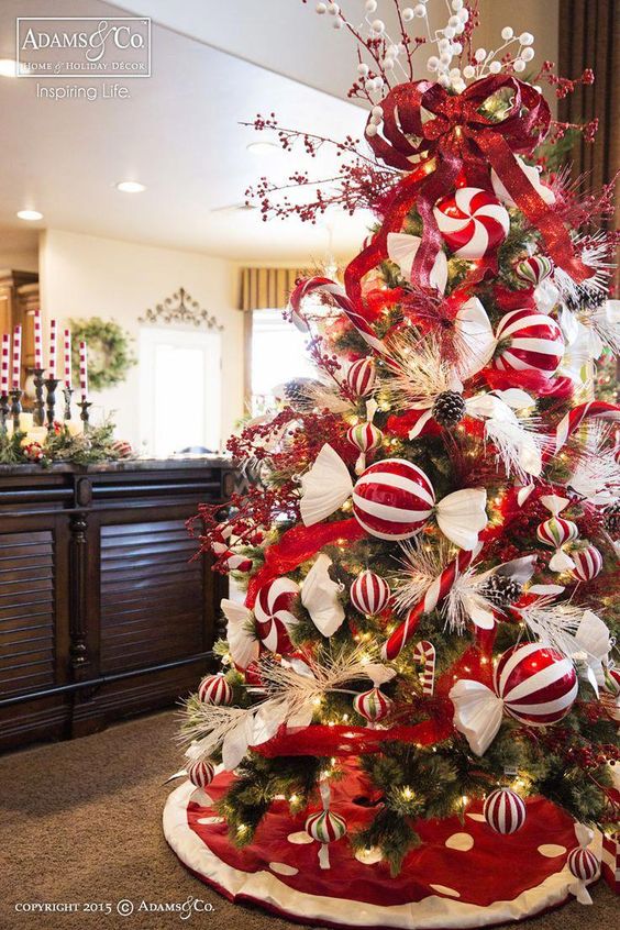 ideas para decorar arboles de navidad con caramelos
