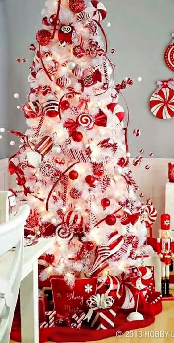 ideas para decorar arboles de navidad con caramelos