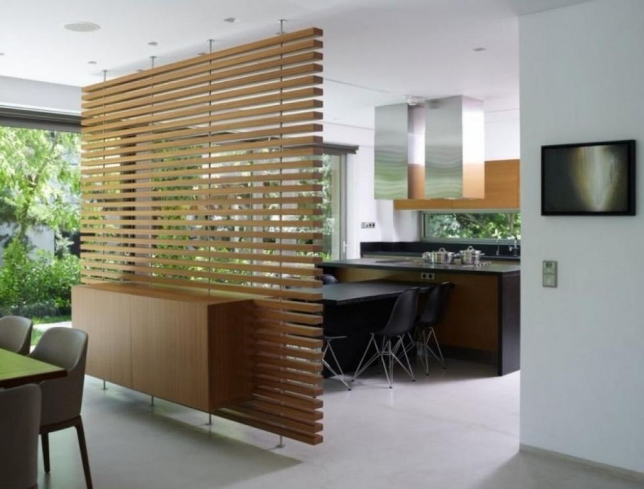 Ideas para separar ambientes con paneles de madera