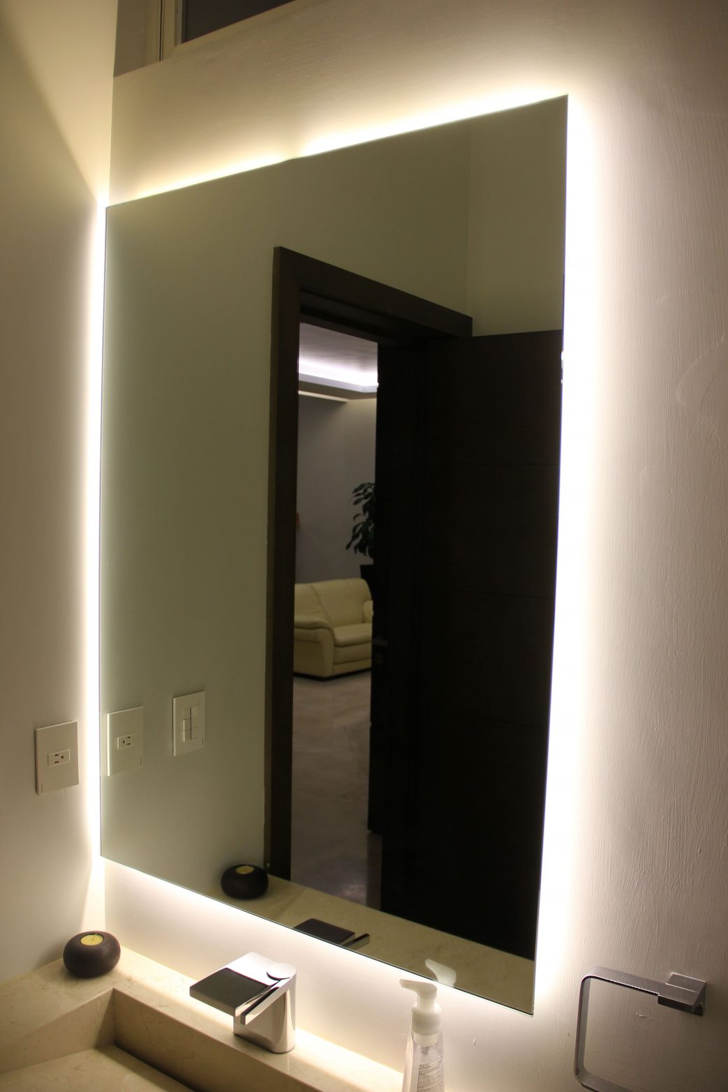 Change lighting to reform the bathroom