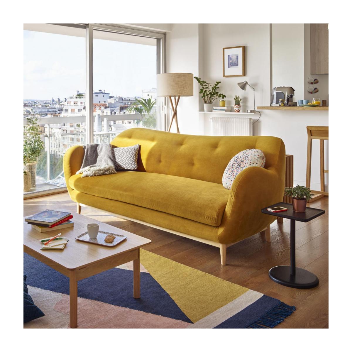 Mustard colored sofas