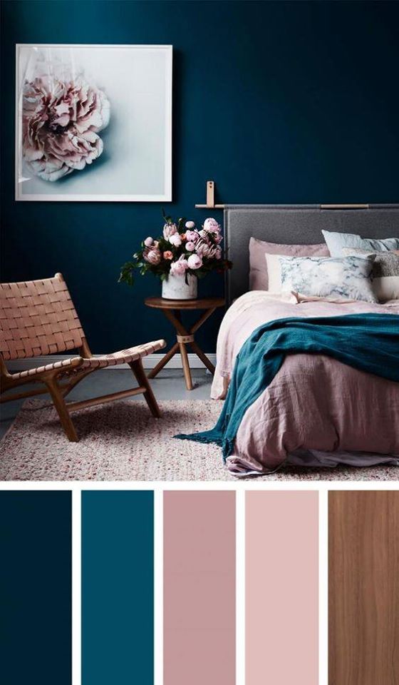 Combinación de colores para dormitorios de mujeres