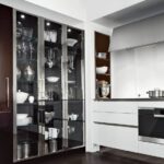 Armarios de cocina con puertas de cristal modernos