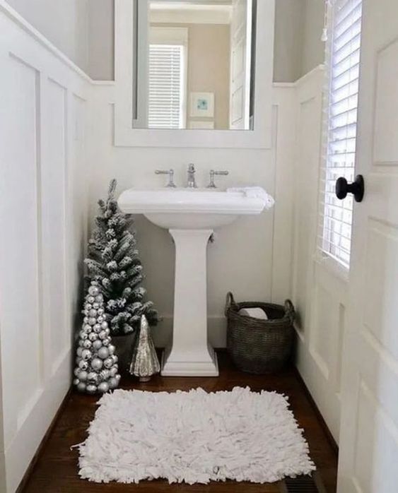 Ideas para decorar un baño en navidad en casa de Infonavit