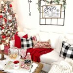 Decoración navideña en salas de estar pequeñas
