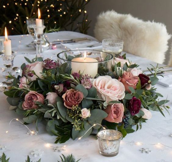 Centros de mesa florales para boda