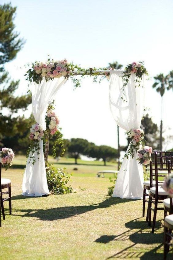 Altares para boda con flores