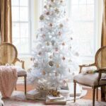 Diseños de pinos de navidad blancos minimalistas
