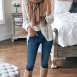 Culotte jeans con botas para otoño