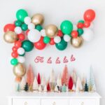 Decoraciones simples con globos para navidad
