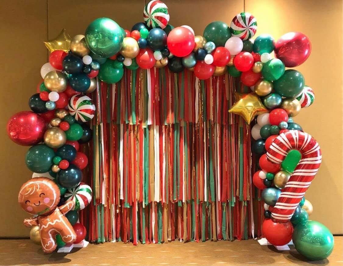 Ideas hermosas de decoración para navidad con globos