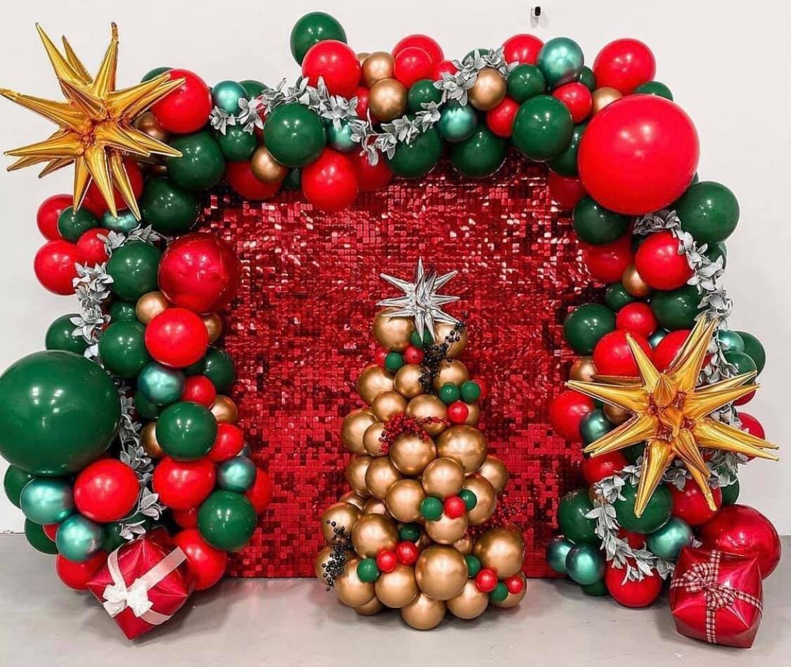 Ideas modernas para decorar con globos en navidad