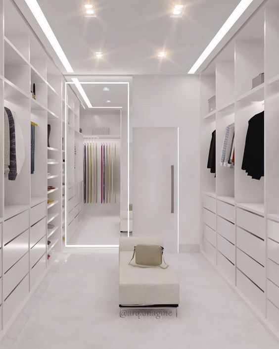 Distribución ideal para un closet moderno