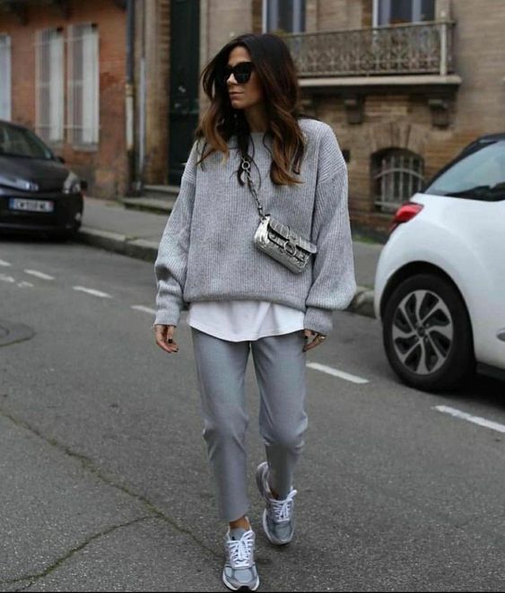 Pantalones en color gris