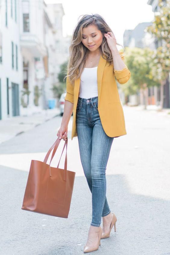 Outfits con jeans y blazer