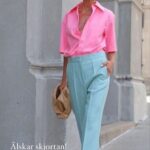 Looks con pantalones de colores de moda