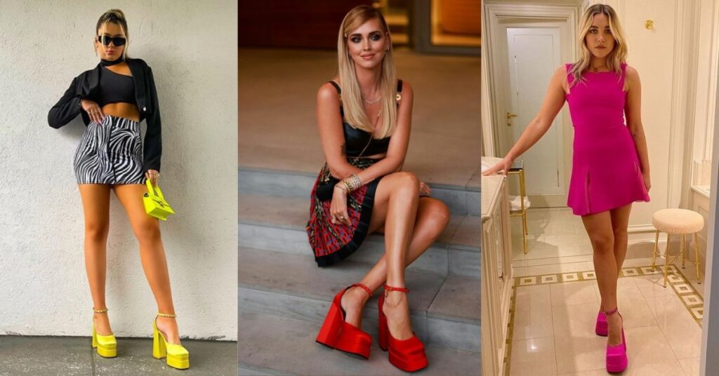 Zapatos de plataforma que puso en tendencia Versace