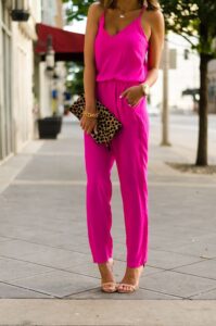 Jumpsuits color rosa para el verano
